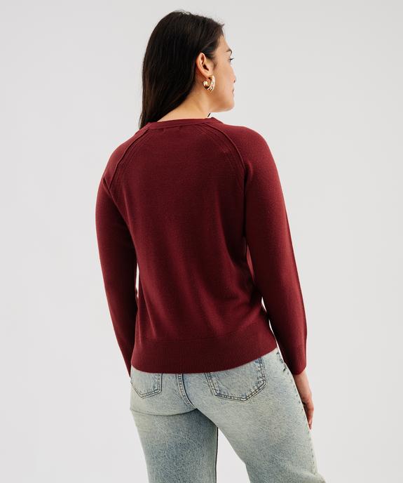 Pull col rond en maille fine femme vue3 - GEMO(FEMME PAP) - GEMO