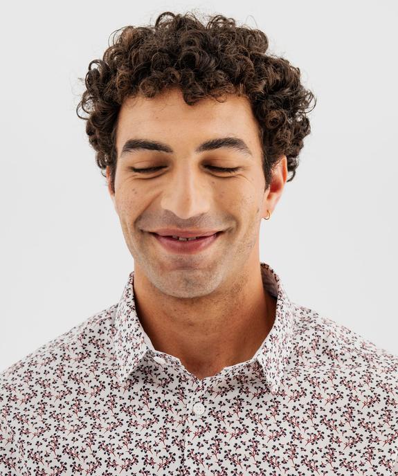 Chemise en coton à motifs fleuris homme vue2 - GEMO 4G HOMME - GEMO