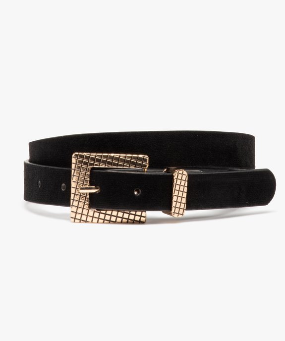 Ceinture femme aspect velours avec boucle fantaisie vue1 - GEMO (ACCESS) - GEMO
