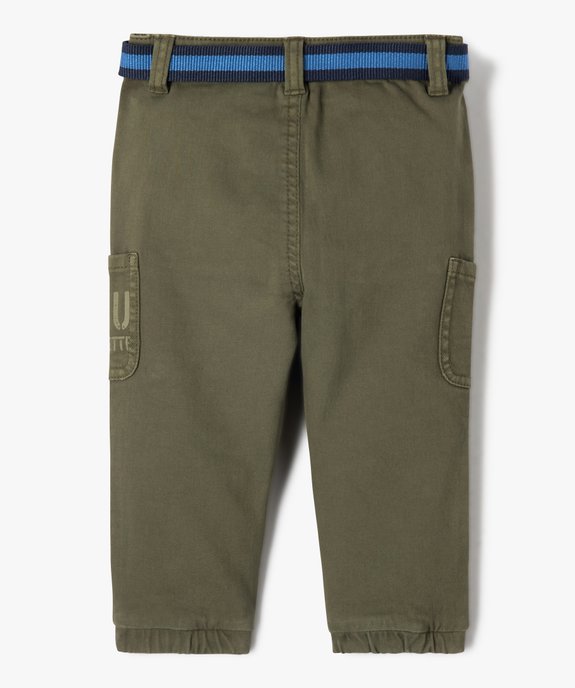 Pantalon bébé garçon cargo à ceinture - LuluCastagnette vue4 - LULUCASTAGNETTE - GEMO