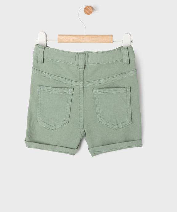 Short en coton stretch avec taille ajustable bébé garçon vue3 - GEMO(BEBE DEBT) - GEMO