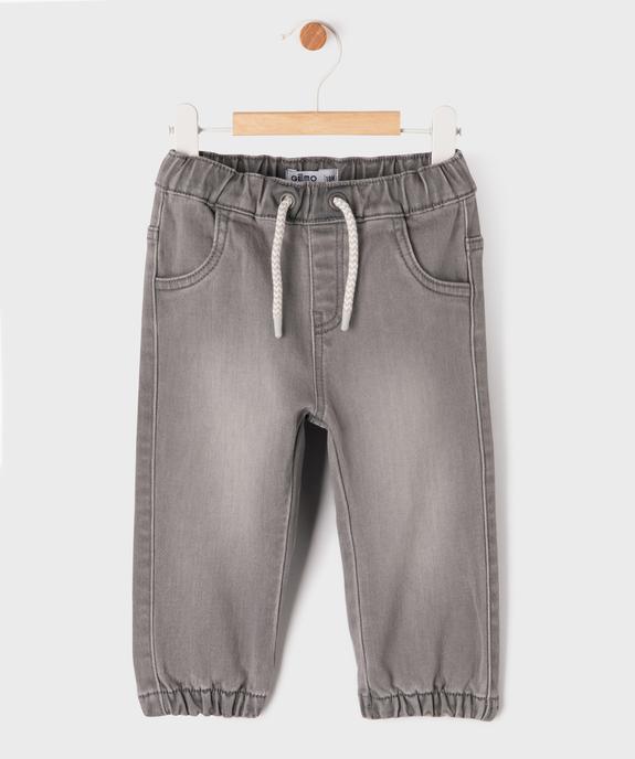 Jean jogger à taille ajustable bébé garçon vue1 - GEMO 4G BEBE - GEMO