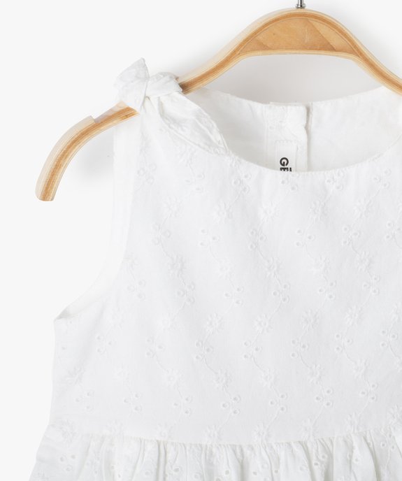 Ensemble bébé fille 2 pièces : robe + bloomer en dentelle anglaise vue3 - GEMO(BEBE DEBT) - GEMO