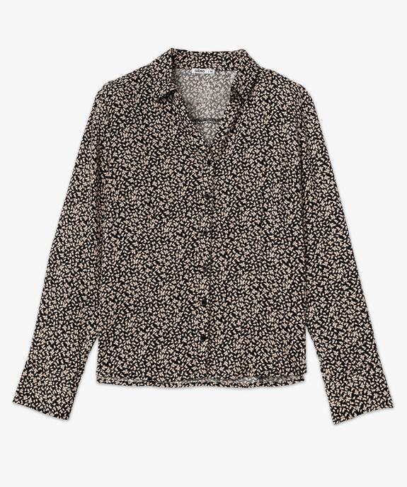 Chemise manches longues fluide à motifs fleuris femme vue4 - GEMO(FEMME PAP) - GEMO