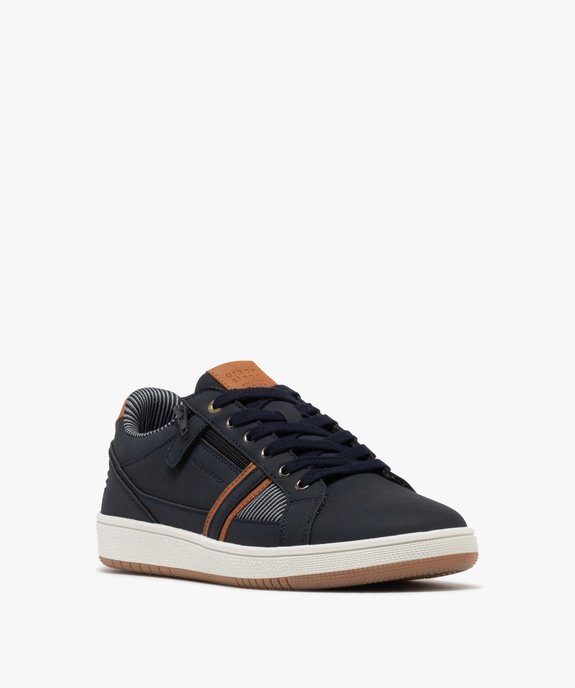 Baskets basses à lacets au look urbain homme vue3 - URBAN STEPS - GEMO