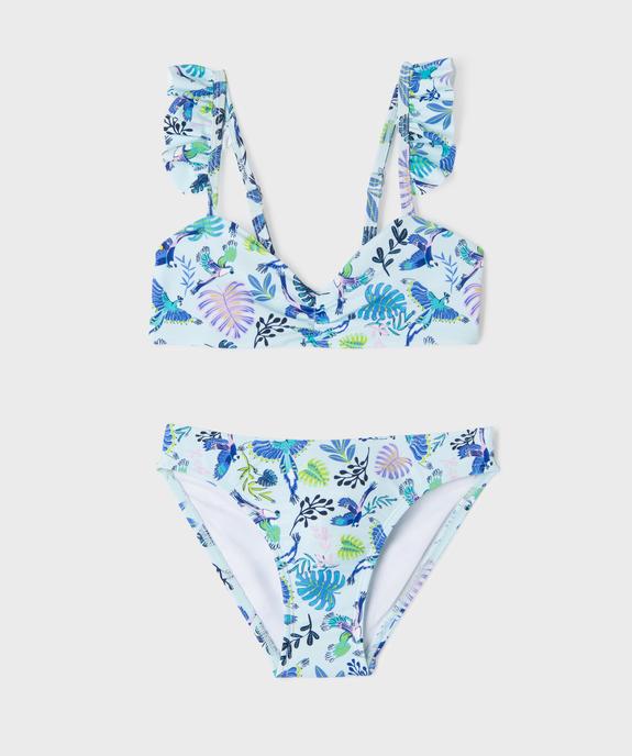 Maillot de bain 2 pièces à motifs exotiques bébé fille vue1 - GEMO (ENFANT) - GEMO