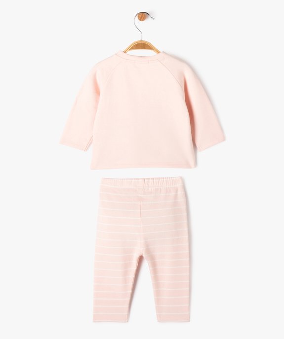 Ensemble 2 pièces intérieur molletonné bébé fille - LuluCastagnette vue4 - LULUCASTAGNETTE - GEMO