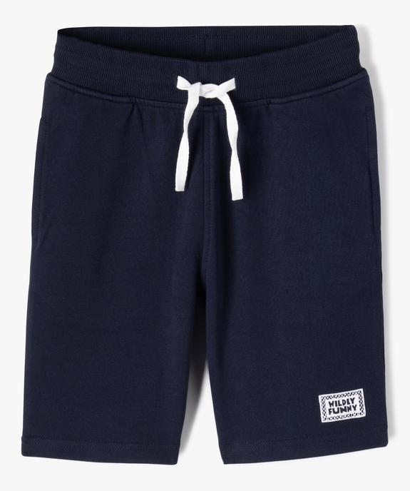 Bermuda garçon en maille avec ceinture en bord-côte vue1 - GEMO (ENFANT) - GEMO
