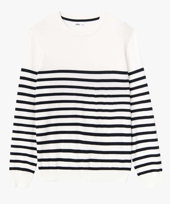 Pull homme à rayures vue4 - GEMO (HOMME) - GEMO