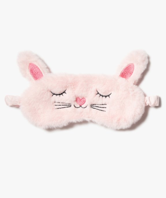 Masque de nuit femme en peluche motif lapin vue1 - GEMO - GEMO