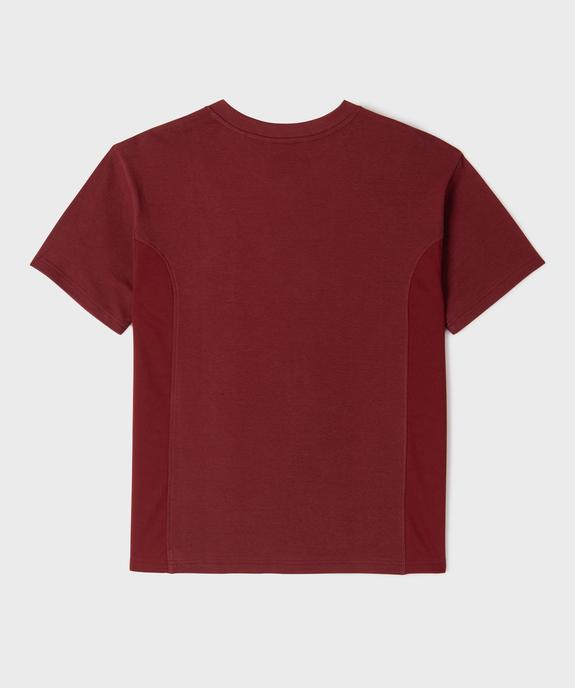 Tee-shirt manches courtes à col V bi-matières garçon - Camps United vue4 - CAMPS - GEMO