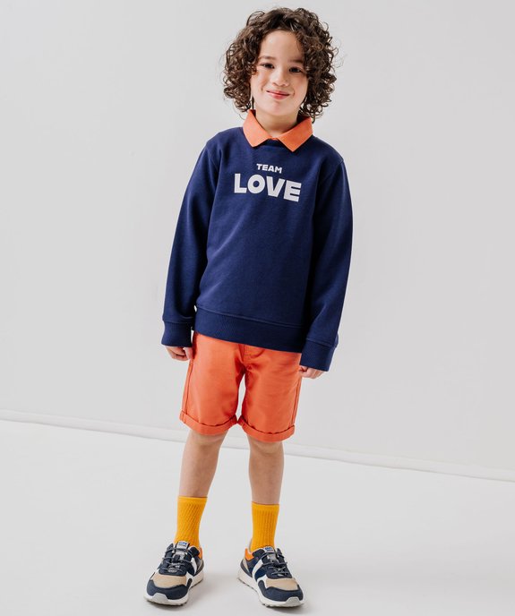 Sweat à message avec intérieur molletonné enfant vue1 - GEMO (ENFANT) - GEMO