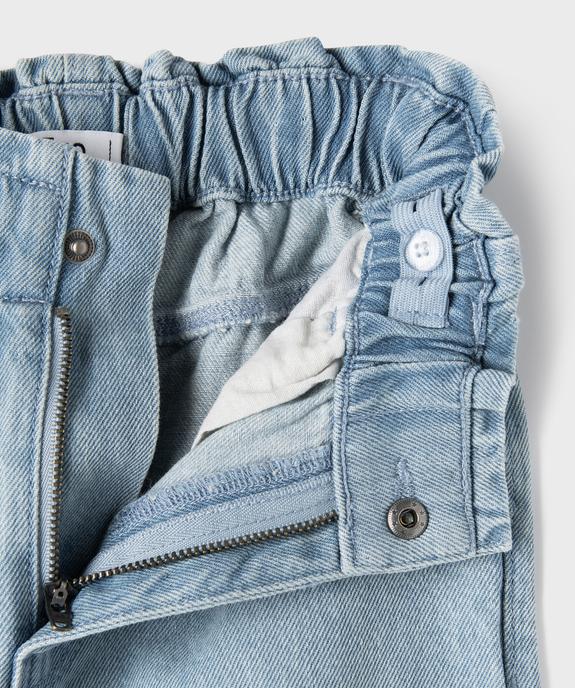 Jean wide leg avec ceinture élastique ajustable fille vue9 - GEMO (ENFANT) - GEMO