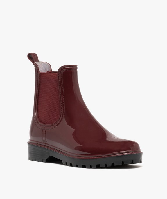 Bottes de pluie femme à semelle crantée avec élastiques d'aisance vue8 - FOLLOW ME - GEMO
