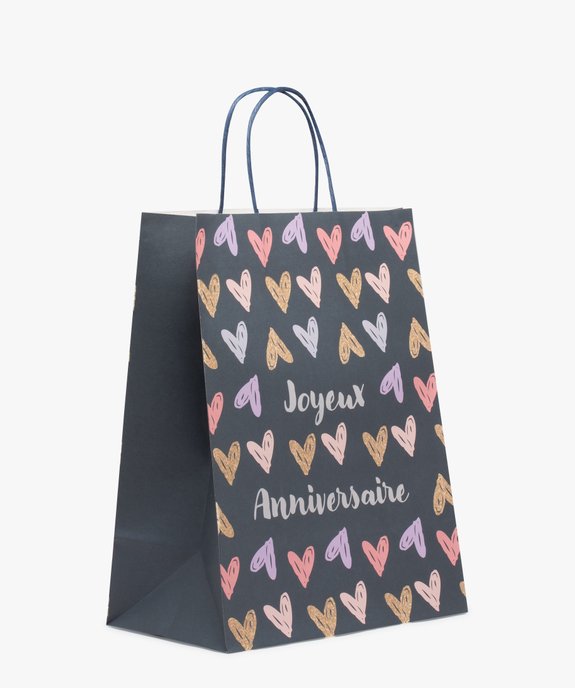 Sac cadeau anniversaire enfant motifs coeurs  vue1 - GEMO (ACCESS) - GEMO