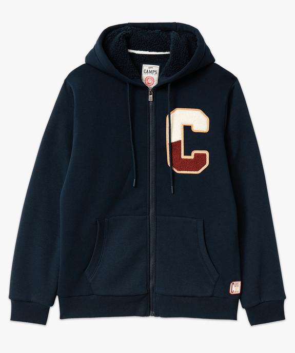 Sweat zippé à capuche doublé sherpa homme - Camps United vue4 - CAMPS UNITED - GEMO