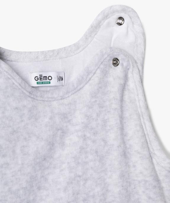 Gigoteuse en velours TOG 2,5 avec motif en maille peluche bébé vue3 - GEMO 4G BEBE - GEMO