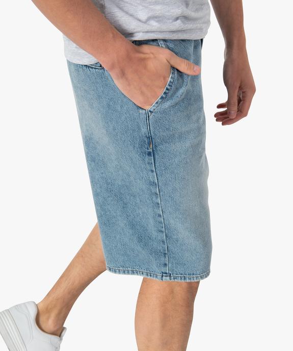 Bermuda en jean homme délavé coupe chino vue2 - GEMO (HOMME) - GEMO