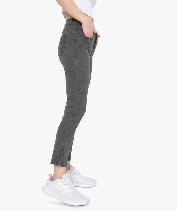 Jean femme skinny longueur 7/8ème avec bas zippés vue1 - GEMO (JEAN) - GEMO
