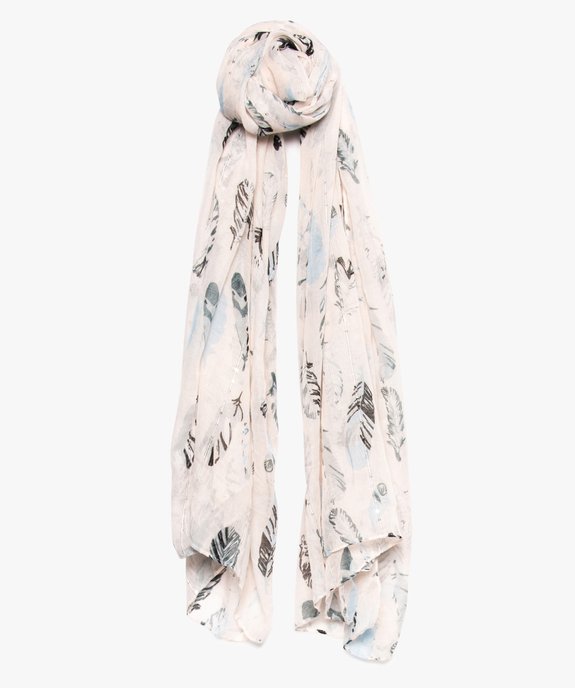 Foulard femme avec motifs feuilles et sequins vue1 - GEMO (ACCESS) - GEMO