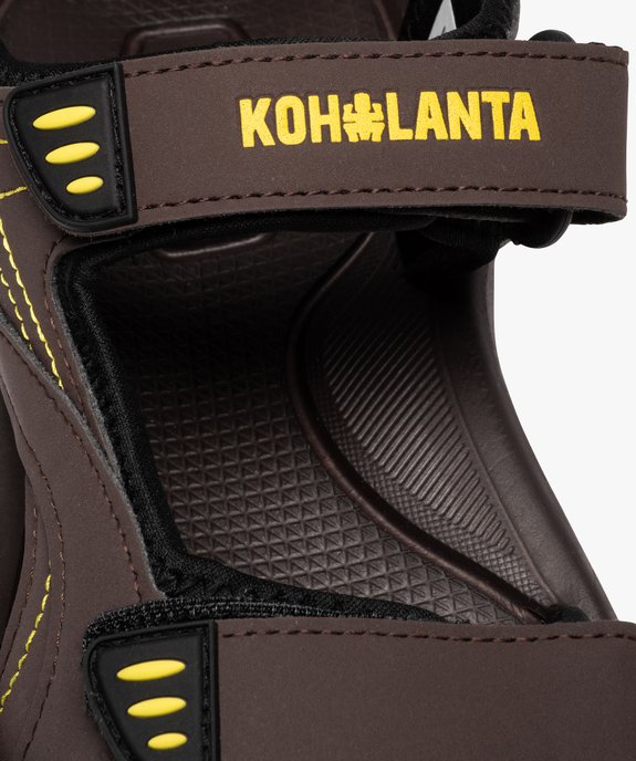 Sandales homme sport à scratch et détails fluo– Koh-Lanta vue6 - KOH-LANTA - GEMO