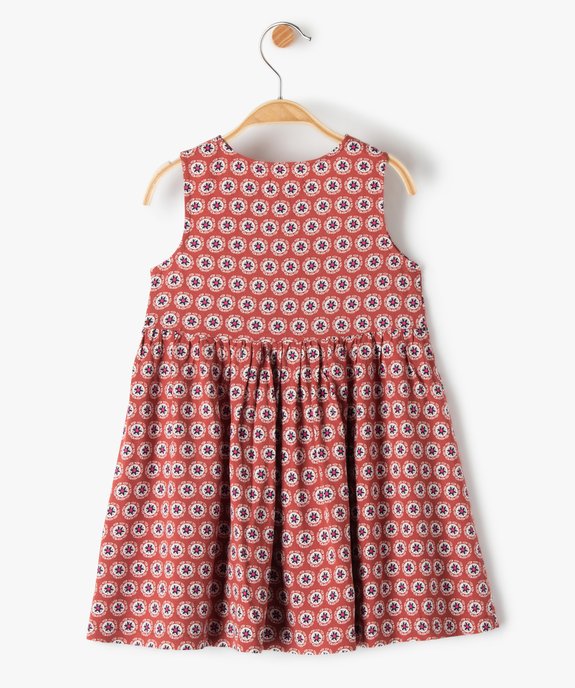 Robe bébé fille imprimée sans manches vue3 - GEMO(BEBE DEBT) - GEMO