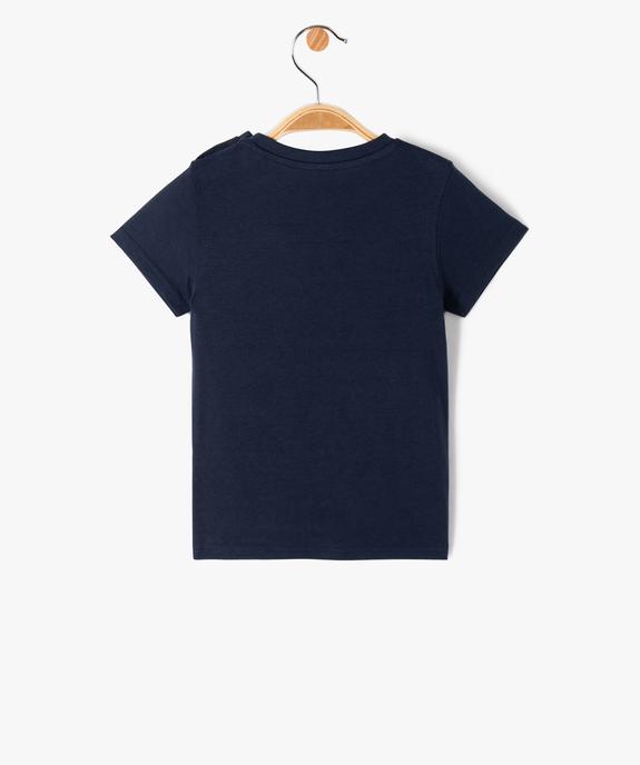 Tee-shirt à manches courtes avec message bébé garçon vue3 - GEMO(BEBE DEBT) - GEMO