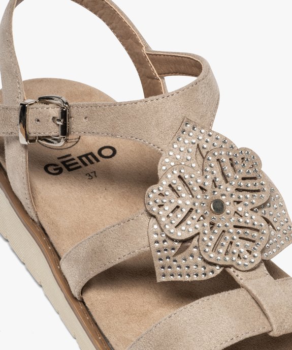 Sandales femme à semelle crantée et leur ornée de strass vue6 - GEMO (CASUAL) - GEMO