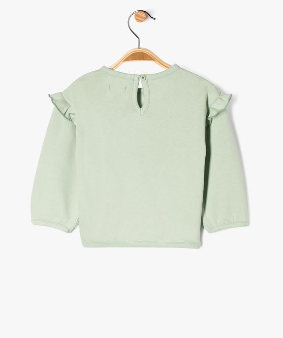 Sweat loose à volants imprimé bébé fille - LuluCastagnette vue3 - LULUCASTAGNETTE - GEMO