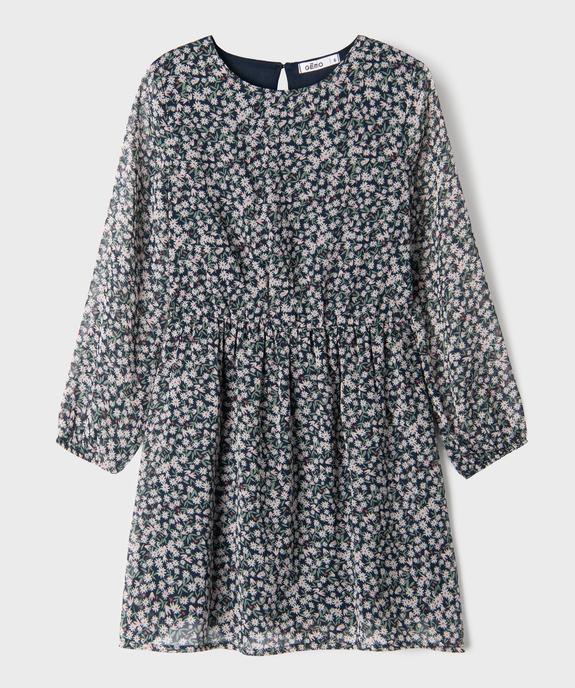 Robe en voile à manches longues fille vue1 - GEMO (ENFANT) - GEMO