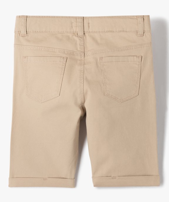 Bermuda en coton léger fille vue3 - GEMO 4G FILLE - GEMO