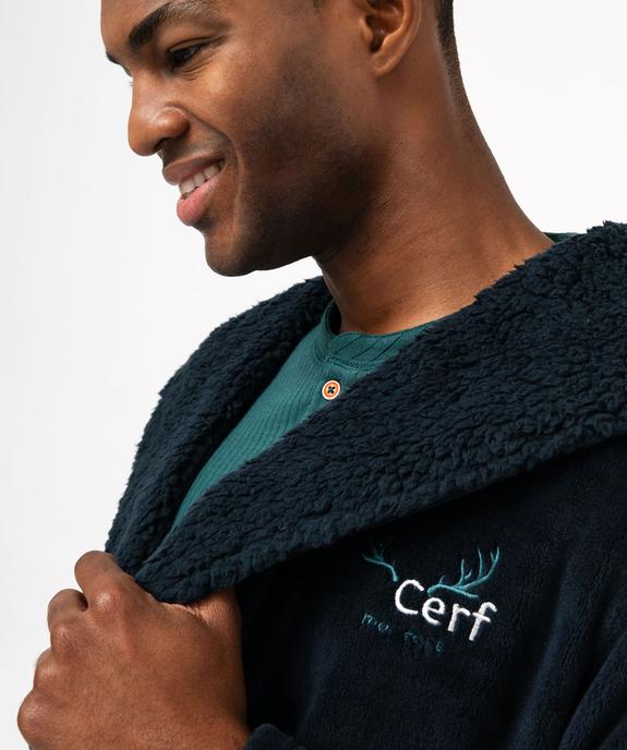 Peignoir de Noël doux en maille  à capuche homme vue2 - GEMO(HOMWR HOM) - GEMO