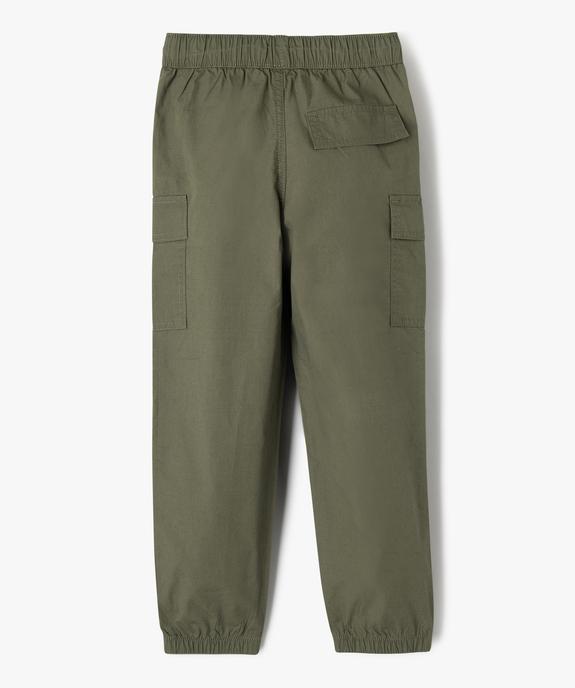 Pantalon cargo taille élastiquée garçon vue3 - GEMO (ENFANT) - GEMO