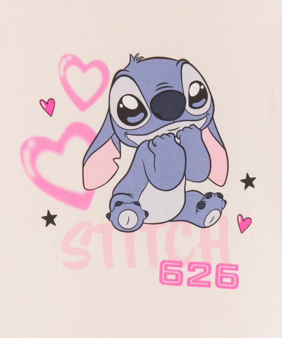 Tee-shirt manches courtes imprimé coupe loose fille - Stitch vue3 - LILO & STITCH - GEMO