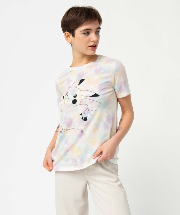 Tee-shirt femme à manches courtes  avec motif - Pokemon vue2 - POKEMON - GEMO