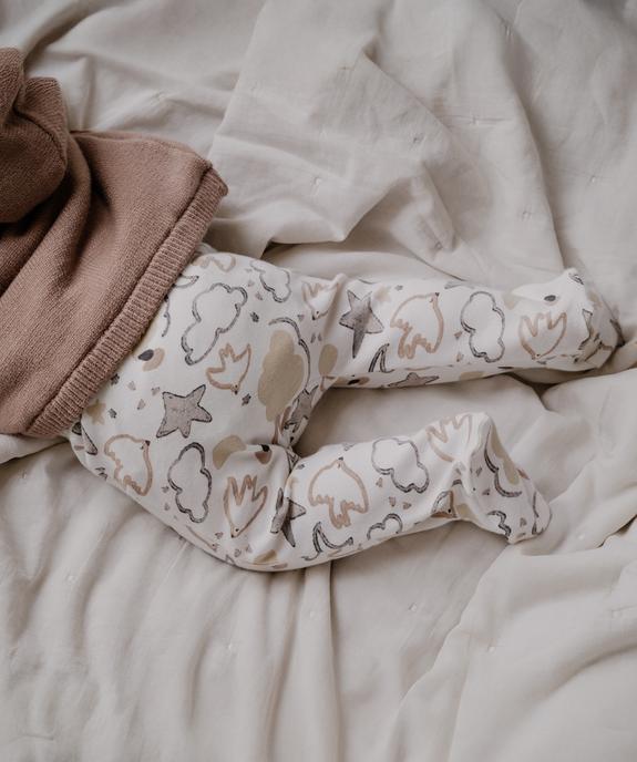 Pantalon à pieds et ceinture élastique en jersey bébé (lot de 2) vue4 - GEMO 4G BEBE - GEMO