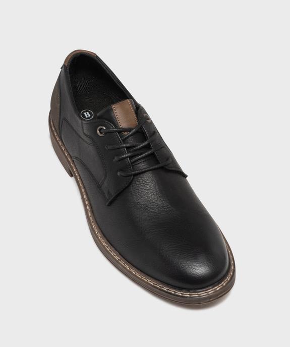 Derbies à lacets avec empiècements contrastants homme - Mario Baldano vue6 - MARIO BALDANO - GEMO