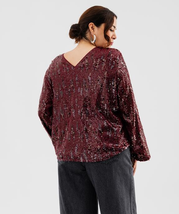 Blouse à sequins femme grande taille vue3 - GEMO (G TAILLE) - GEMO
