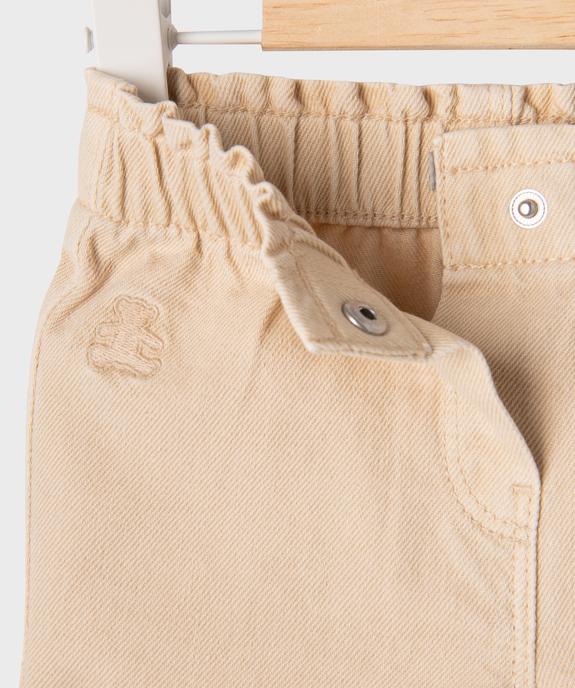 Short en coton aux finitions dentelées bébé fille - LuluCastagnette vue2 - LULU CASTAGNETTE G4G D - GEMO