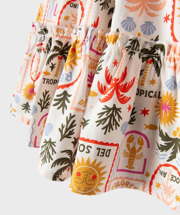 Robe à bretelles, smocks et volants fille vue3 - GEMO 4G FILLE - GEMO