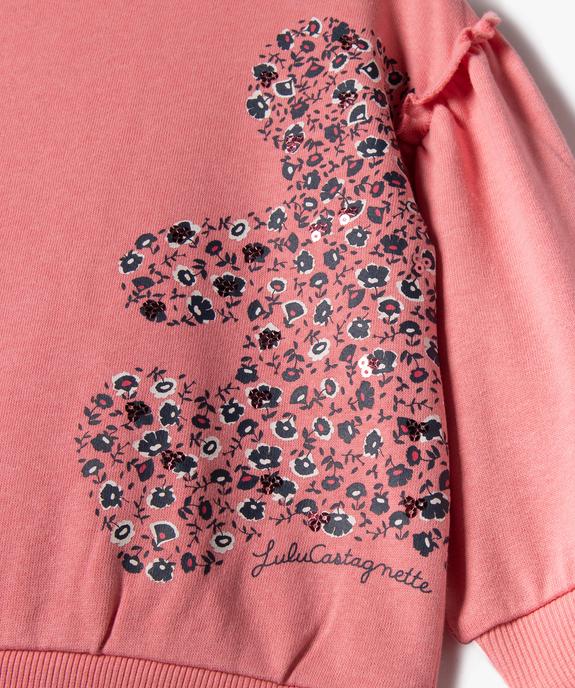 Sweat bébé fille à manches volantées - LuluCastagnette vue2 - LULUCASTAGNETTE - GEMO