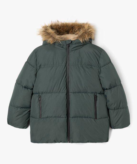 Blouson à capuche doublé fourrure imitation garçon vue1 - GEMO 4G GARCON - GEMO