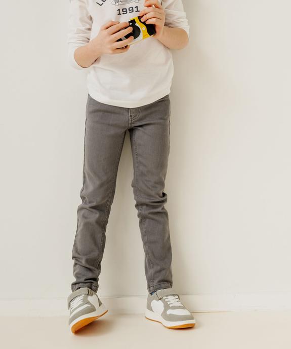 Pantalon uni extensible coupe Slim garçon vue5 - GEMO (ENFANT) - GEMO