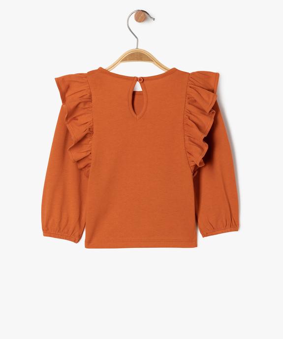 Tee-shirt manches longues à volants bébé fille - LuluCastagnette vue3 - LULUCASTAGNETTE - GEMO