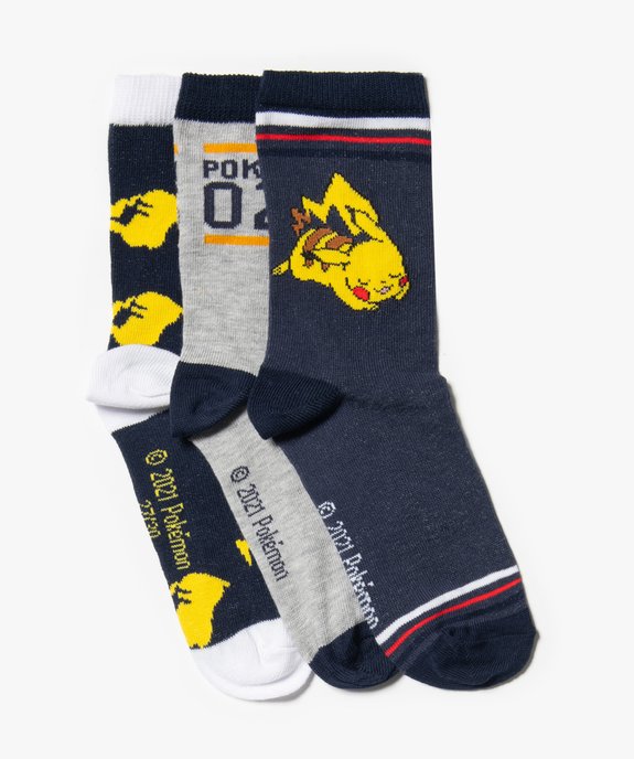 Chaussettes garçon à motifs (lot de 3) – Pokemon vue1 - POKEMON - GEMO