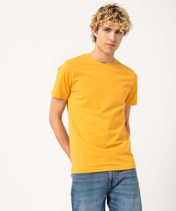 Tee-shirt à manches courtes et col rond homme vue1 - GEMO 4G HOMME - GEMO