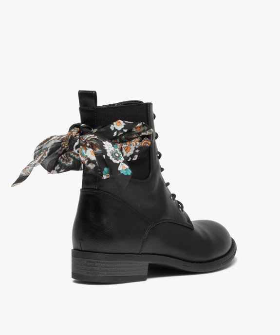 Bottines lacées à foulard noué femme vue4 - GEMO (CASUAL) - GEMO