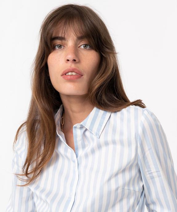Chemise femme coupe cintrée en coton stretch vue2 - GEMO(FEMME PAP) - GEMO