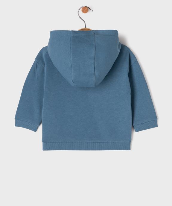 Sweat à capuche en molleton gratté doux bébé garçon vue3 - GEMO 4G BEBE - GEMO