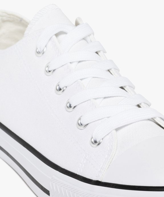 Baskets homme en toile unies avec semelle à liseré contrastant vue6 - BOTTESINI - GEMO
